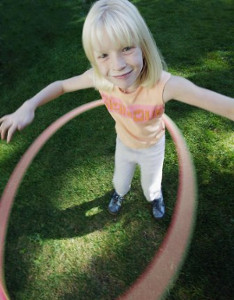 girl with hula hoop